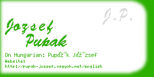 jozsef pupak business card
